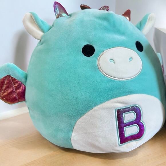 Squishmallows Glow In The Dark 3 Tumbler Set Squishmallow 12” Miles The Dragon - Picture 6 of 12